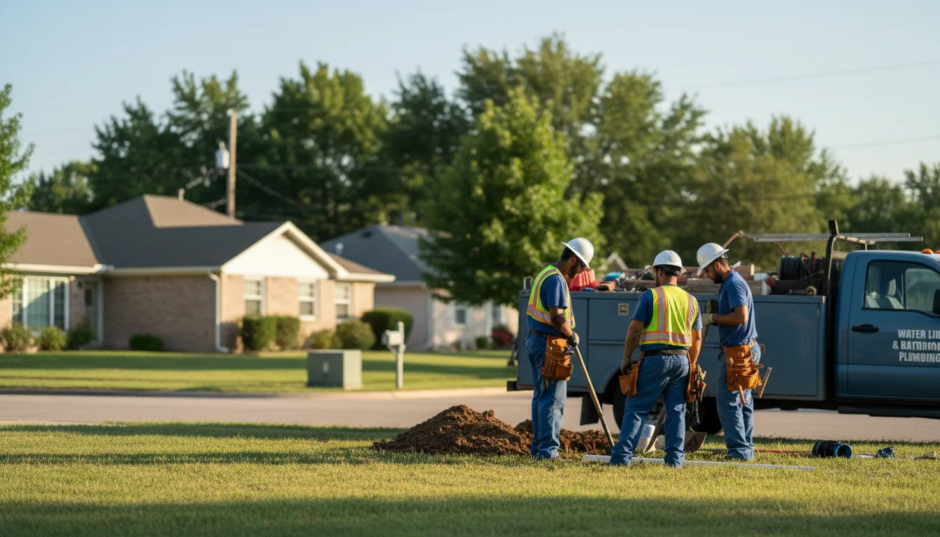 Residential water line and bathroom plumbing service in Bard, NM